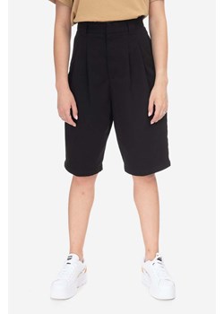 Carhartt WIP szorty damskie kolor czarny gładkie high waist I030503-WAX ze sklepu PRM w kategorii Szorty - zdjęcie 161417822