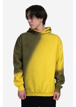 A-COLD-WALL* bluza bawełniana Gradient Hoodie męska kolor żółty z kapturem wzorzysta ACWMW100-YELLOW ze sklepu PRM w kategorii Bluzy męskie - zdjęcie 161418153
