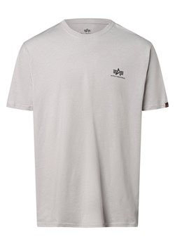 Alpha Industries T-shirt Mężczyźni Bawełna jasny szary jednolity ze sklepu vangraaf w kategorii T-shirty męskie - zdjęcie 161421513