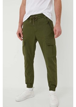 Alpha Industries spodnie bawełniane Ripstop Jogger kolor zielony 116201.142 ze sklepu PRM w kategorii Spodnie męskie - zdjęcie 161423853