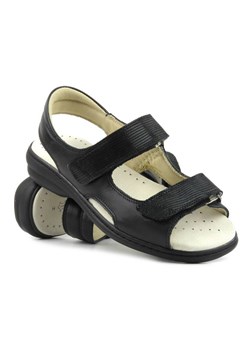 Wygodne, skórzane sandały damskie profilaktyczne - KOSELA MEDIC 9154, czarne ze sklepu ulubioneobuwie w kategorii Sandały damskie - zdjęcie 161424241