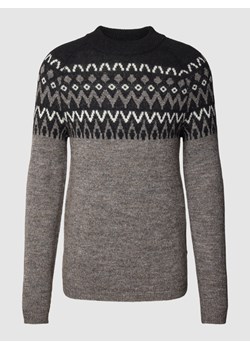 Sweter z dzianiny ze wzorem na całej powierzchni ‘norwegian’ ze sklepu Peek&Cloppenburg  w kategorii Swetry męskie - zdjęcie 161427491