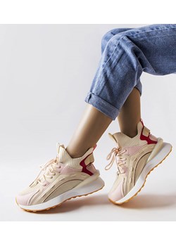 Beżowo-różowe materiałowe sneakersy Begins ze sklepu gemre w kategorii Buty sportowe damskie - zdjęcie 161429190