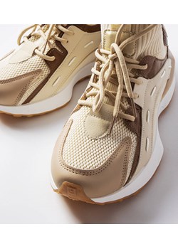 Beżowe sportowe sneakersy materiałowe Begins ze sklepu gemre w kategorii Buty sportowe damskie - zdjęcie 161429193