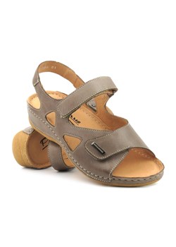 Wygodne sandały damskie skórzane - Pollonus 0994, beżowe ze sklepu ulubioneobuwie w kategorii Sandały damskie - zdjęcie 161429534