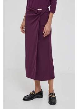Sisley spódnica kolor fioletowy midi prosta ze sklepu ANSWEAR.com w kategorii Spódnice - zdjęcie 161430492