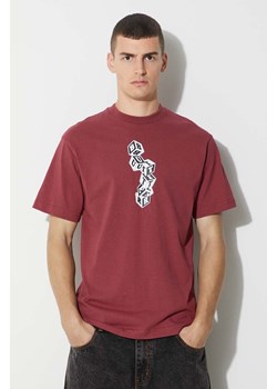 Butter Goods t-shirt bawełniany kolor bordowy z nadrukiem ze sklepu PRM w kategorii T-shirty męskie - zdjęcie 161433310