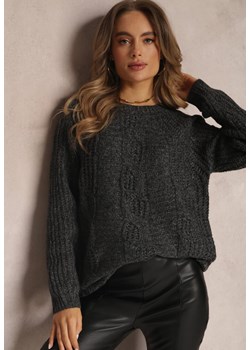 Czarny Sweter Adrel ze sklepu Renee odzież w kategorii Swetry damskie - zdjęcie 161438494