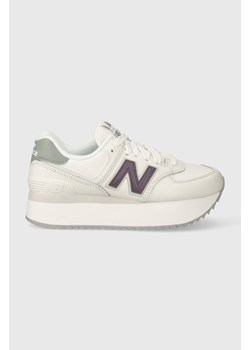 New Balance sneakersy skórzane WL574ZFG kolor biały ze sklepu ANSWEAR.com w kategorii Buty sportowe damskie - zdjęcie 161442724