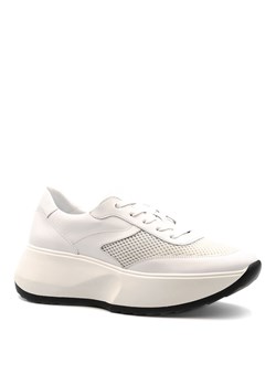 Białe sznurowane sneakersy 5AD818S511C ze sklepu NESCIOR w kategorii Buty sportowe damskie - zdjęcie 161448751