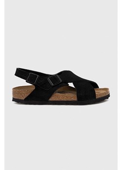 Birkenstock sandały zamszowe Tulum SFB damskie kolor czarny 1024086-black ze sklepu PRM w kategorii Sandały damskie - zdjęcie 161450474