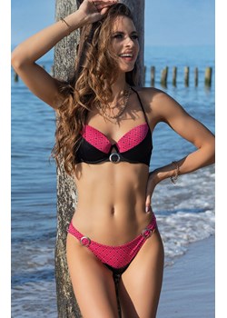 Dwuczęściowy strój kąpielowy usztywniany Nawabe, Kolor różowo-czarny, Rozmiar S, LivCo Corsetti Fashion ze sklepu Primodo w kategorii Stroje kąpielowe - zdjęcie 161451642
