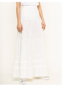 Manila Grace Spódnica trapezowa Gonna Lunga N139CU Biały Regular Fit ze sklepu MODIVO w kategorii Spódnice - zdjęcie 161462780