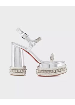 Christian Louboutin Srebrne sandały na platformie Superaclou rozmiar 37 ze sklepu Moliera2.com w kategorii Sandały damskie - zdjęcie 161463233