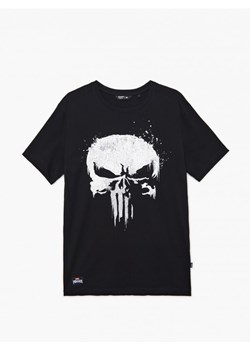 Cropp - Koszulka z nadrukiem Punisher - czarny ze sklepu Cropp w kategorii T-shirty męskie - zdjęcie 161464132