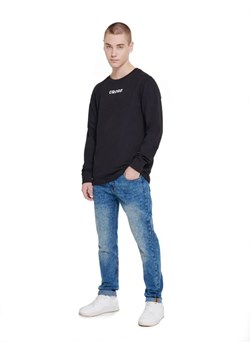 Cropp - Jeansy skinny z efektem sprania - niebieski ze sklepu Cropp w kategorii Jeansy męskie - zdjęcie 161465530