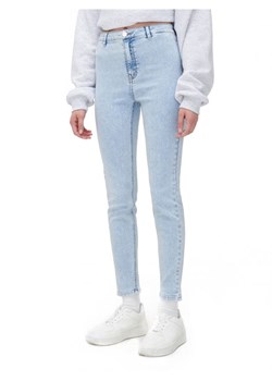 Cropp - Jeansy skinny z wysokim stanem - niebieski ze sklepu Cropp w kategorii Jeansy damskie - zdjęcie 161466503