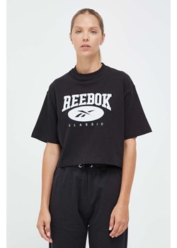 Reebok Classic t-shirt bawełniany ARCHIVE ESSENTIALS kolor czarny 100036314 ze sklepu ANSWEAR.com w kategorii Bluzki damskie - zdjęcie 161474541