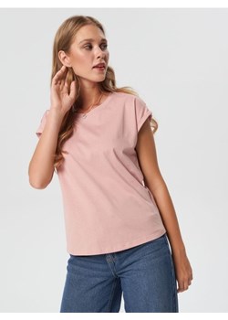 Sinsay - Koszulka bawełniana - różowy ze sklepu Sinsay w kategorii Bluzki damskie - zdjęcie 161475242