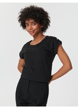 Sinsay - Koszulka bawełniana - czarny ze sklepu Sinsay w kategorii Bluzki damskie - zdjęcie 161475244