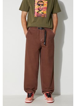 Butter Goods spodnie męskie kolor brązowy w fasonie cargo ze sklepu PRM w kategorii Spodnie męskie - zdjęcie 161476651