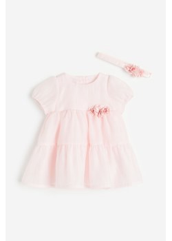 H & M - Sukienka z dodatkiem - Różowy ze sklepu H&M w kategorii Ubranka do chrztu - zdjęcie 161490403