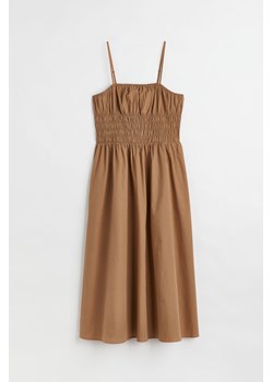 H & M - Sukienka z elastycznym marszczeniem - Beżowy ze sklepu H&M w kategorii Sukienki - zdjęcie 161509541