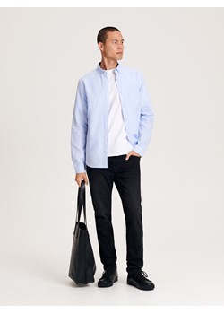 Reserved - Bawełniana koszula regular fit - jasnoniebieski ze sklepu Reserved w kategorii Koszule męskie - zdjęcie 161518511