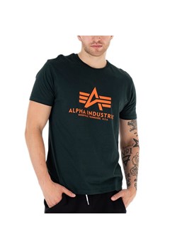 Koszulka Alpha Industries Basic T-shirt 100501353- zielona ze sklepu streetstyle24.pl w kategorii T-shirty męskie - zdjęcie 161519031