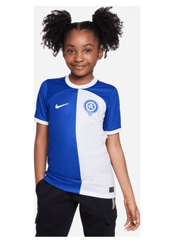 Koszulka piłkarska dla dużych dzieci Nike Dri-FIT Atlético Madryt Stadium 2023/24 (wersja wyjazdowa) - Niebieski ze sklepu Nike poland w kategorii Bluzki dziewczęce - zdjęcie 161519670