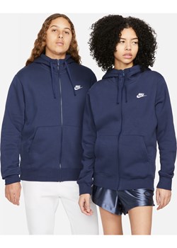 Męska bluza z kapturem i zamkiem na całej długości Nike Sportswear Club Fleece - Niebieski ze sklepu Nike poland w kategorii Bluzy męskie - zdjęcie 161520001