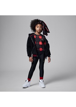 Zestaw dla małych dzieci Jordan Flight Plaid Shine Leggings Set - Czerń ze sklepu Nike poland w kategorii Komplety dziewczęce - zdjęcie 161520431