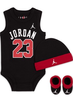 Zestaw body, czapka i buciki dla niemowląt Jordan Jumpman - Czerń ze sklepu Nike poland w kategorii Body niemowlęce - zdjęcie 161520604