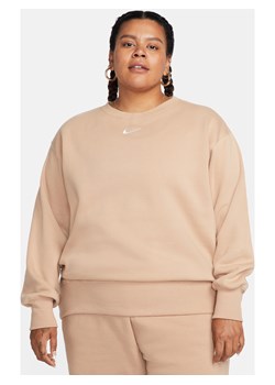 Damska bluza dresowa o luźnym kroju Nike Sportswear Phoenix Fleece (duże rozmiary) - Brązowy ze sklepu Nike poland w kategorii Bluzy damskie - zdjęcie 161520620