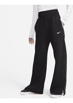 Damskie spodnie dresowe z wysokim stanem i szerokimi nogawkami Nike Sportswear Phoenix Fleece - Czerń ze sklepu Nike poland w kategorii Spodnie damskie - zdjęcie 161520811