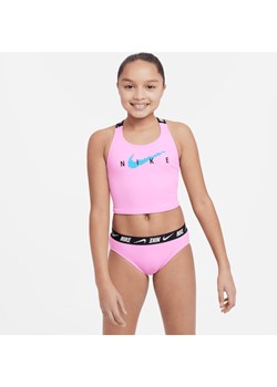 Midkini dla dużych dzieci (dziewcząt) z ramiączkami krzyżowanymi na plecach do pływania Nike - Różowy ze sklepu Nike poland w kategorii Stroje kąpielowe - zdjęcie 161520982