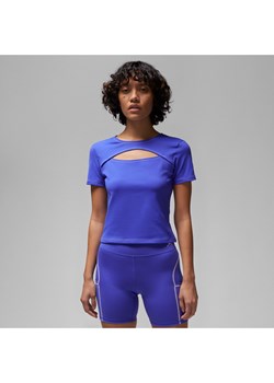 Damska koszulka z otworem w kształcie łezki Jordan Sport - Niebieski ze sklepu Nike poland w kategorii Bluzki damskie - zdjęcie 161521174