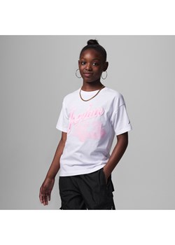 T-shirt dla dużych dzieci Jordan Rookie Sky Tee - Biel ze sklepu Nike poland w kategorii Bluzki dziewczęce - zdjęcie 161521350