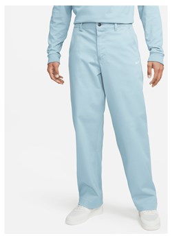 Męskie bawełniane spodnie chino bez podszewki Nike Life - Niebieski ze sklepu Nike poland w kategorii Spodnie męskie - zdjęcie 161521484