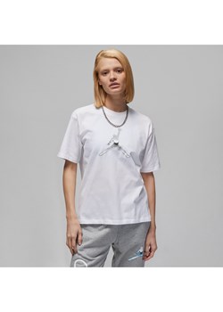 Damski T-shirt z nadrukiem Jordan - Biel ze sklepu Nike poland w kategorii Bluzki damskie - zdjęcie 161521670