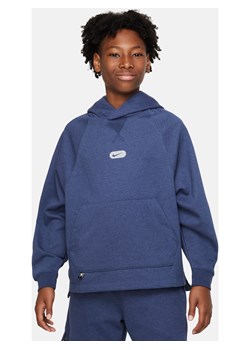 Dzianinowa bluza treningowa z kapturem dla dużych dzieci (chłopców) Nike Dri-FIT Athletics - Niebieski ze sklepu Nike poland w kategorii Bluzy chłopięce - zdjęcie 161521880
