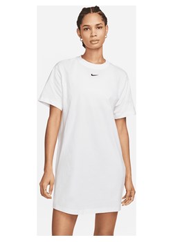 Damska sukienka typu T-shirt o kroju oversize Nike Sportswear Chill Knit - Biel ze sklepu Nike poland w kategorii Sukienki - zdjęcie 161522844