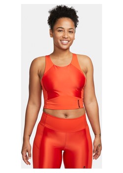 Damska koszulka o skróconym kroju bez rękawów Nike Pro Dri-FIT - Czerwony ze sklepu Nike poland w kategorii Bluzki damskie - zdjęcie 161523221