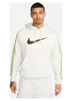 Męska dzianinowa bluza z kapturem Nike Sportswear Repeat - Biel ze sklepu Nike poland w kategorii Bluzy męskie - zdjęcie 161523361