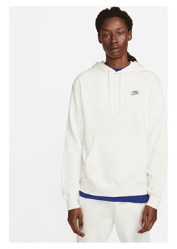 Męska bluza z kapturem Nike Sportswear Club Fleece - Biel ze sklepu Nike poland w kategorii Bluzy męskie - zdjęcie 161523680