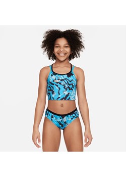 Midkini kąpielowe dla dużych dzieci (dziewcząt) z ramiączkami krzyżowanymi na plecach Nike - Niebieski ze sklepu Nike poland w kategorii Stroje kąpielowe - zdjęcie 161523713