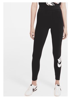 Damskie legginsy z wysokim stanem i logo Nike Sportswear Essential - Czerń ze sklepu Nike poland w kategorii Spodnie damskie - zdjęcie 161524214