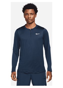 Męska koszulka do tenisa z zamkiem 1/2 NikeCourt Dri-FIT Advantage - Niebieski ze sklepu Nike poland w kategorii T-shirty męskie - zdjęcie 161524394