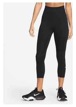 Damskie legginsy z wysokim stanem o skróconym kroju Nike One - Czerń ze sklepu Nike poland w kategorii Spodnie damskie - zdjęcie 161524760