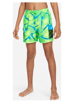 Spodenki kąpielowe do siatkówki dla dużych dzieci (chłopców) 10 cm Nike Swim - Zieleń ze sklepu Nike poland w kategorii Kąpielówki chłopięce - zdjęcie 161524963